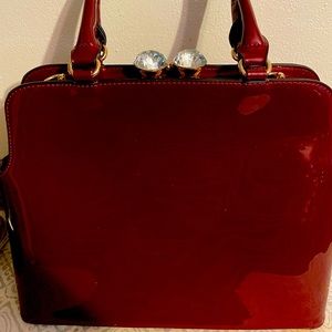 Burgundy purse gently used like new